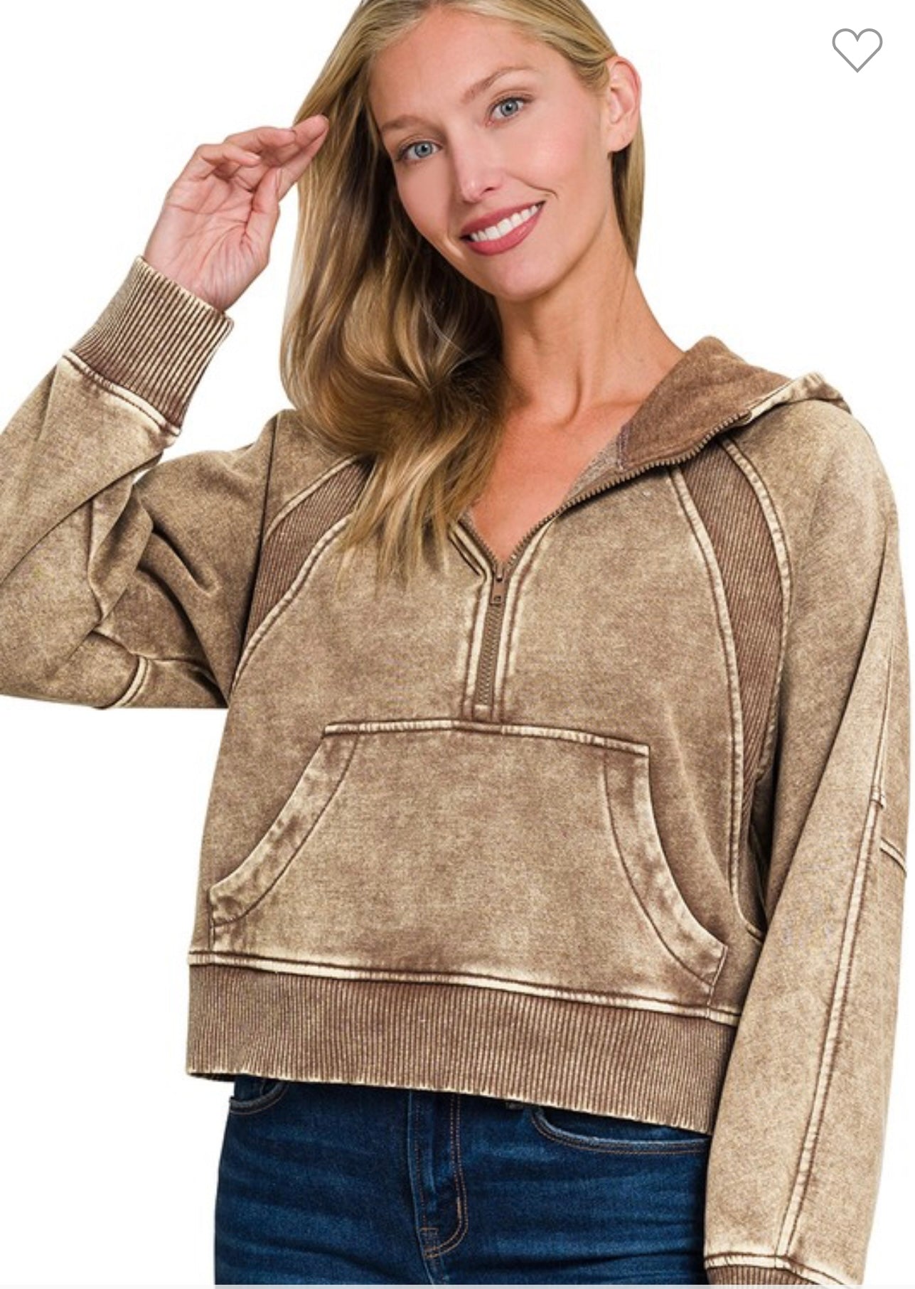 High Strung Cropped Sweatshirt MOCHA