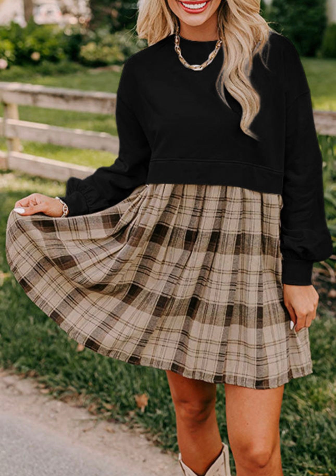 One Track Mind Dress BLACK (S-Xl)