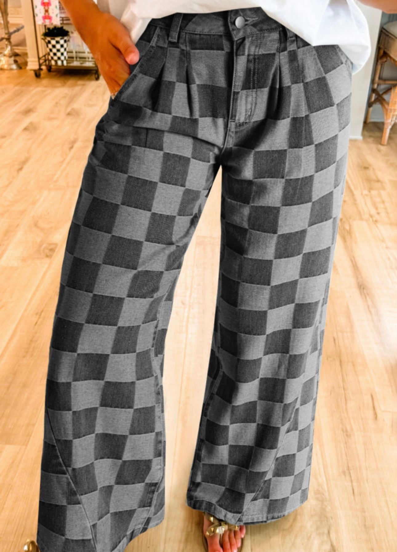 Fierce Love Wide Leg Jeans DAR GRAY