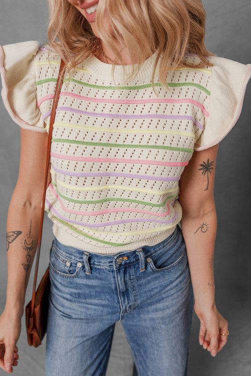 Pretty in Pastel Ruffle Top MULTI (S-XL)
