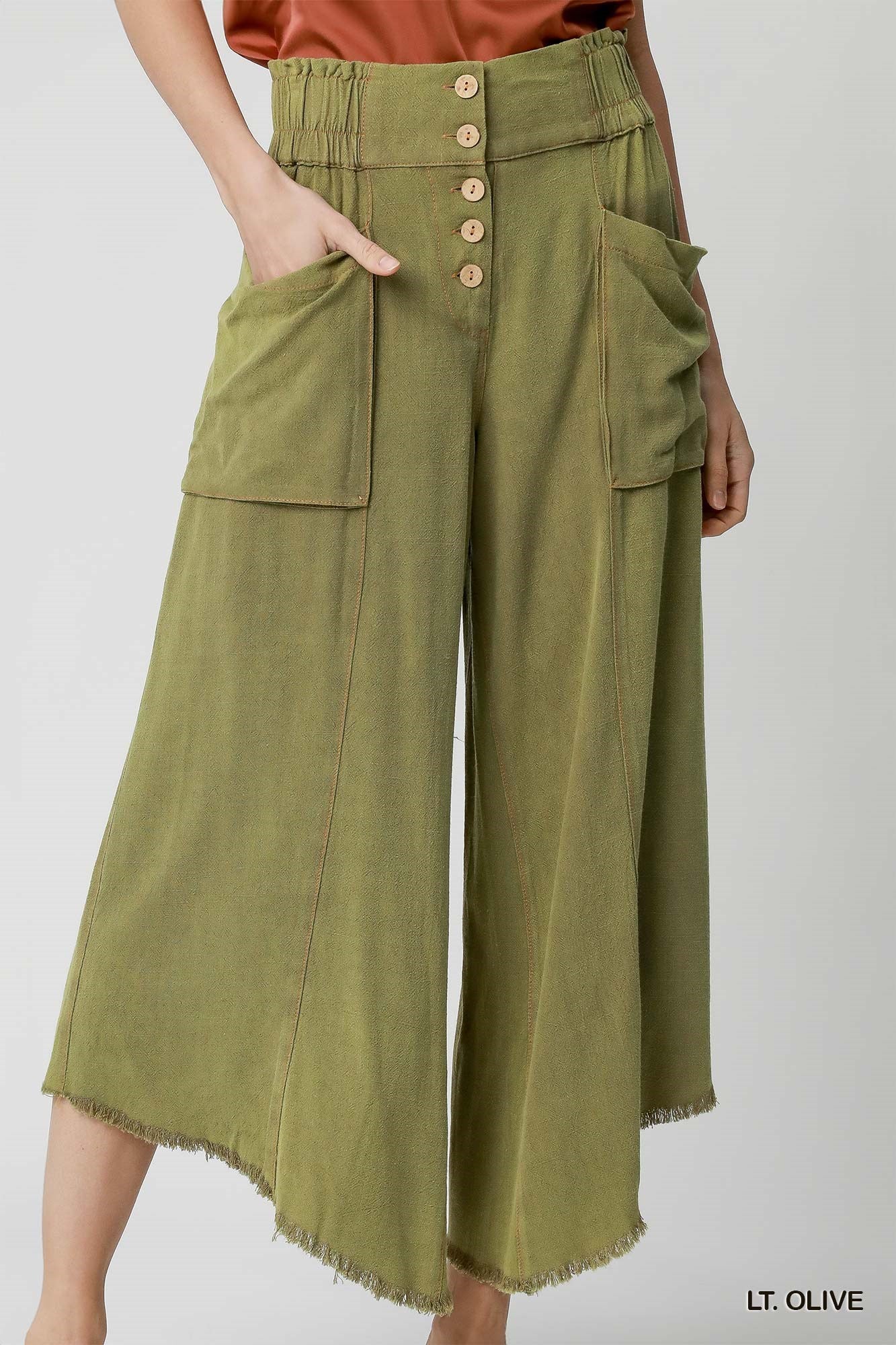 Learn As You Go Pants OLIVE (S-L)