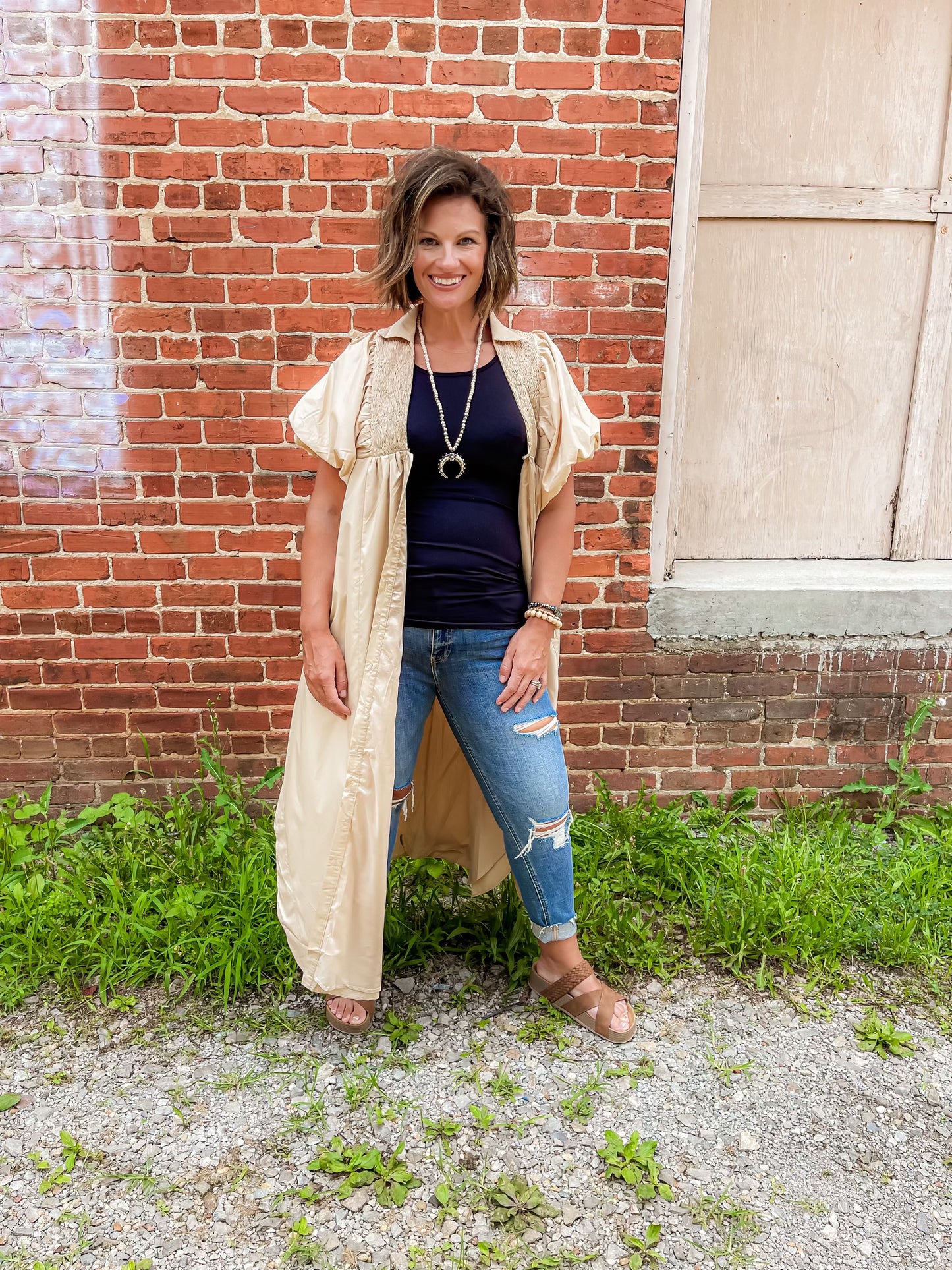 The Rachel Dress KHAKI (S-XL)
