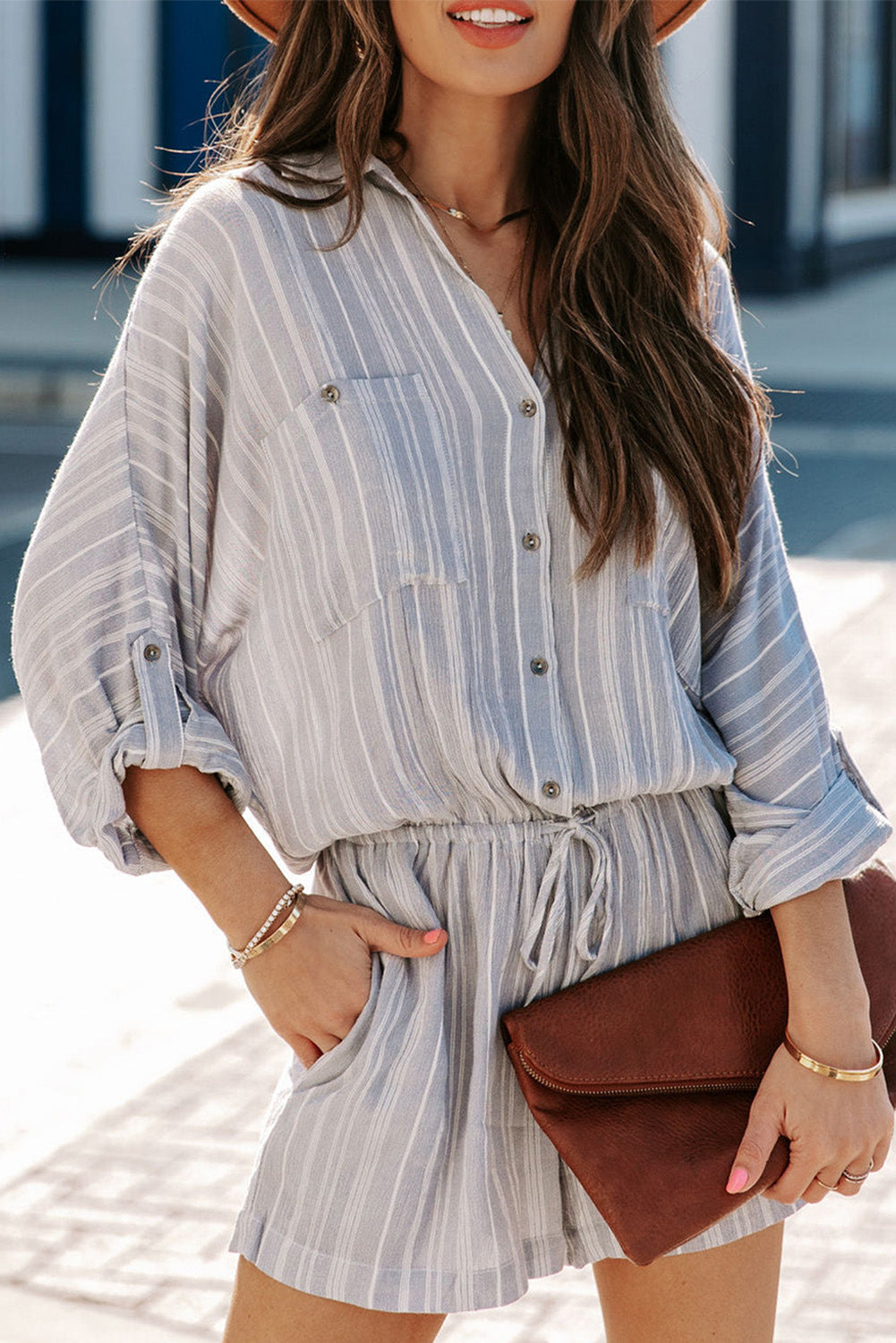 I Keep Hoping Romper GREY (S-XL)