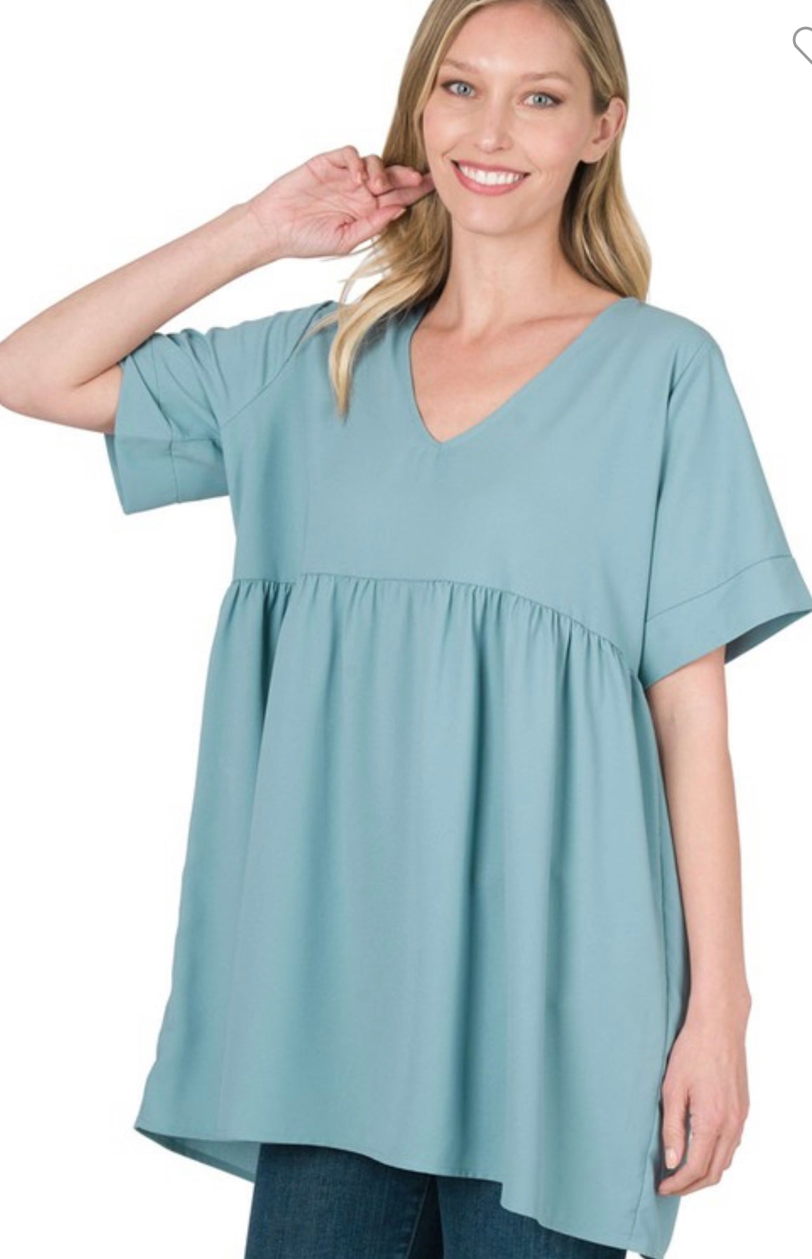 In A Good Place Tunic GREY BLUE (S-XL)