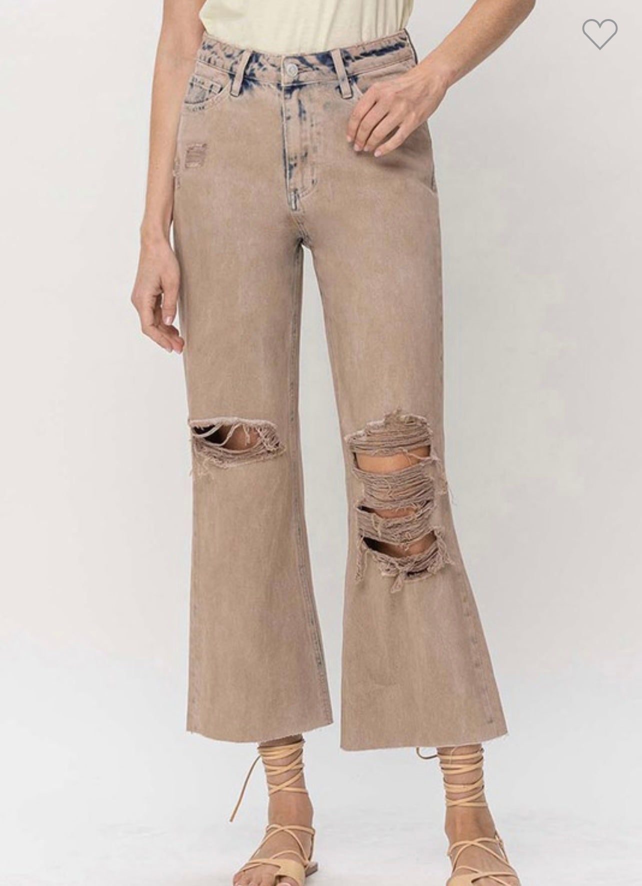 90's Vintage Crop Flare BURNT