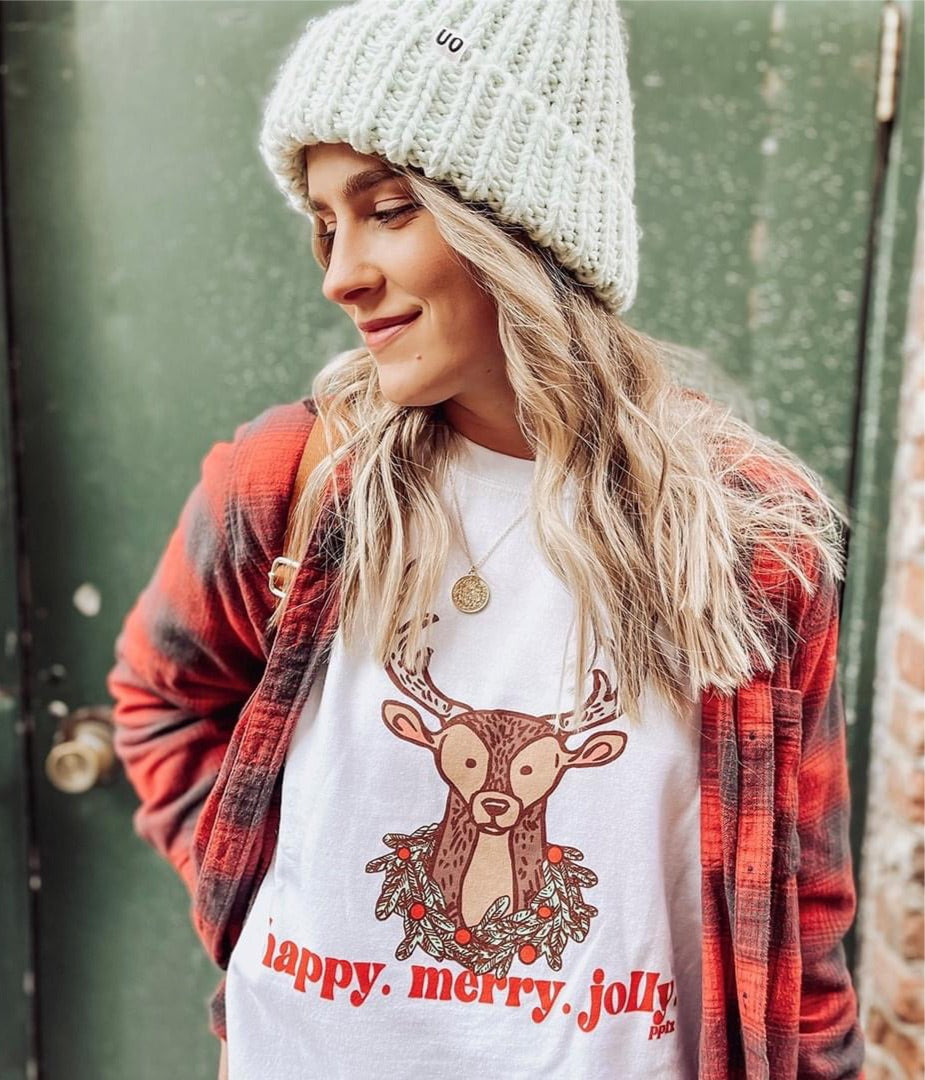 Happy. Merry. Jolly Long Sleeve Tee (S-2xl)