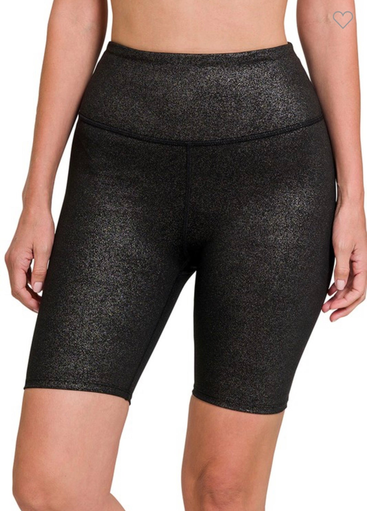 Remind Me Later Biker Short GLITTER BLACK