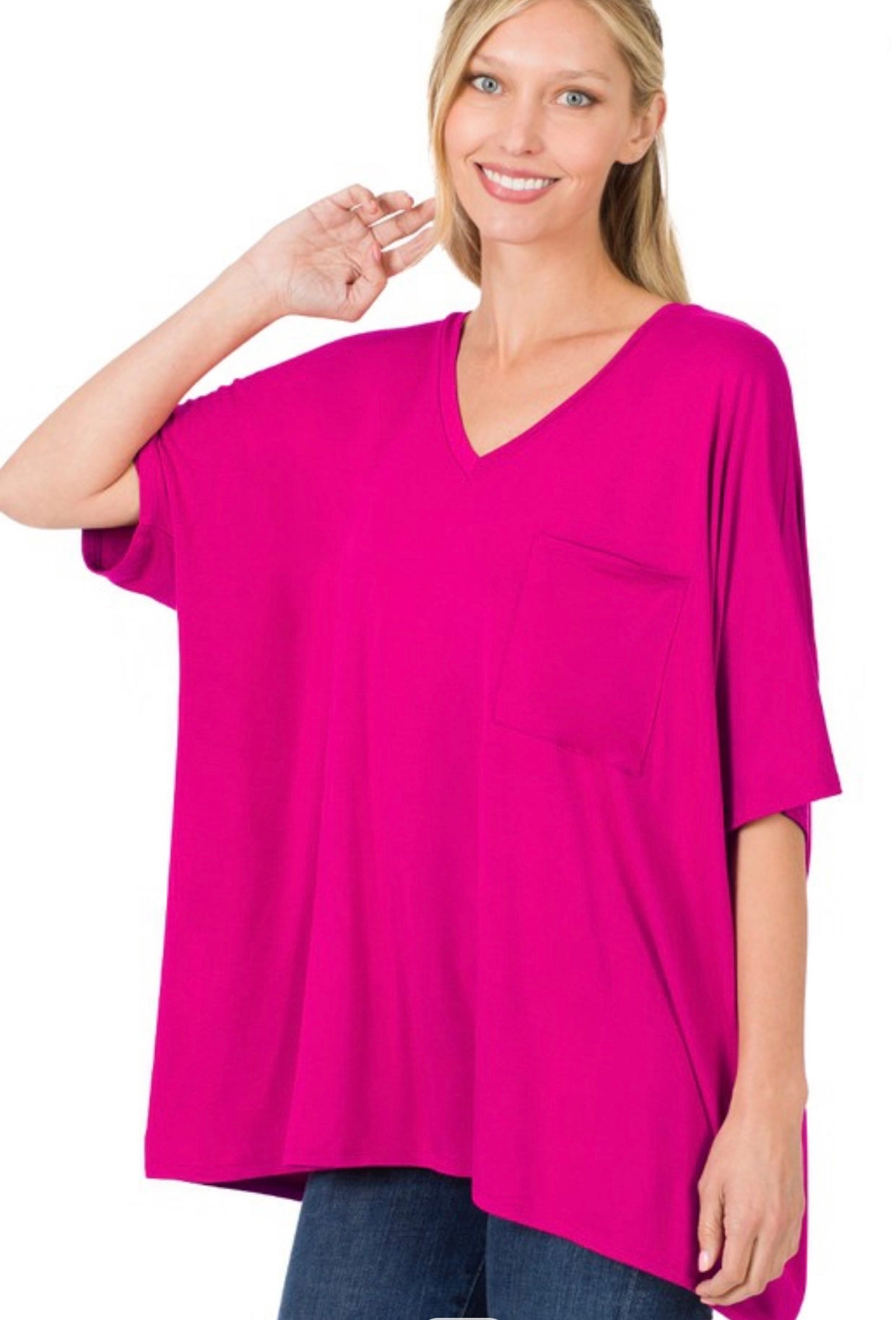 All I Need Oversized Top Magenta(S-XL)