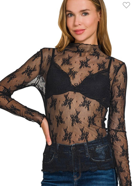 Laced with Love Top Black (S-L)
