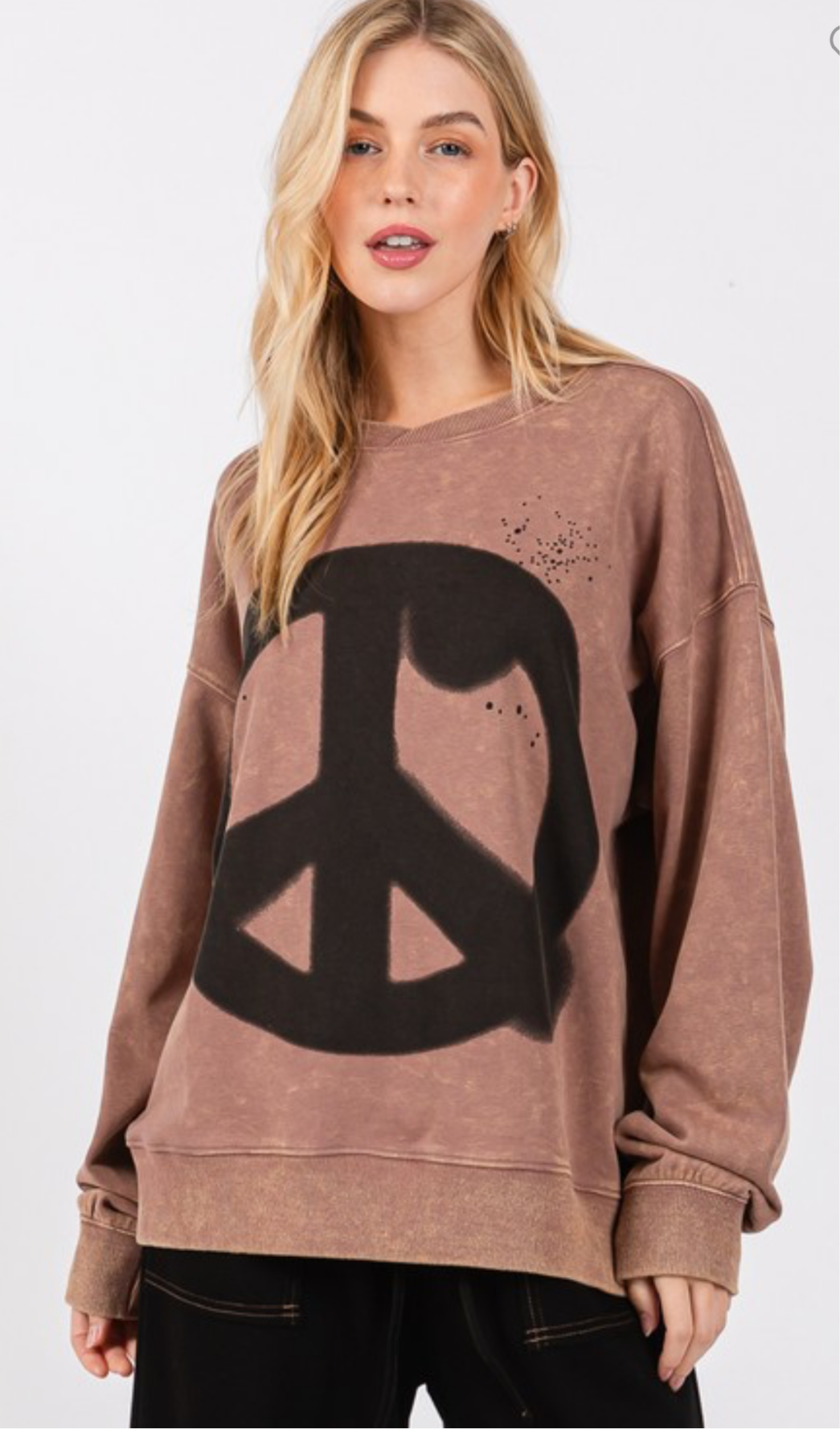 Peaceful Enough Sweatshirt MOCHA
