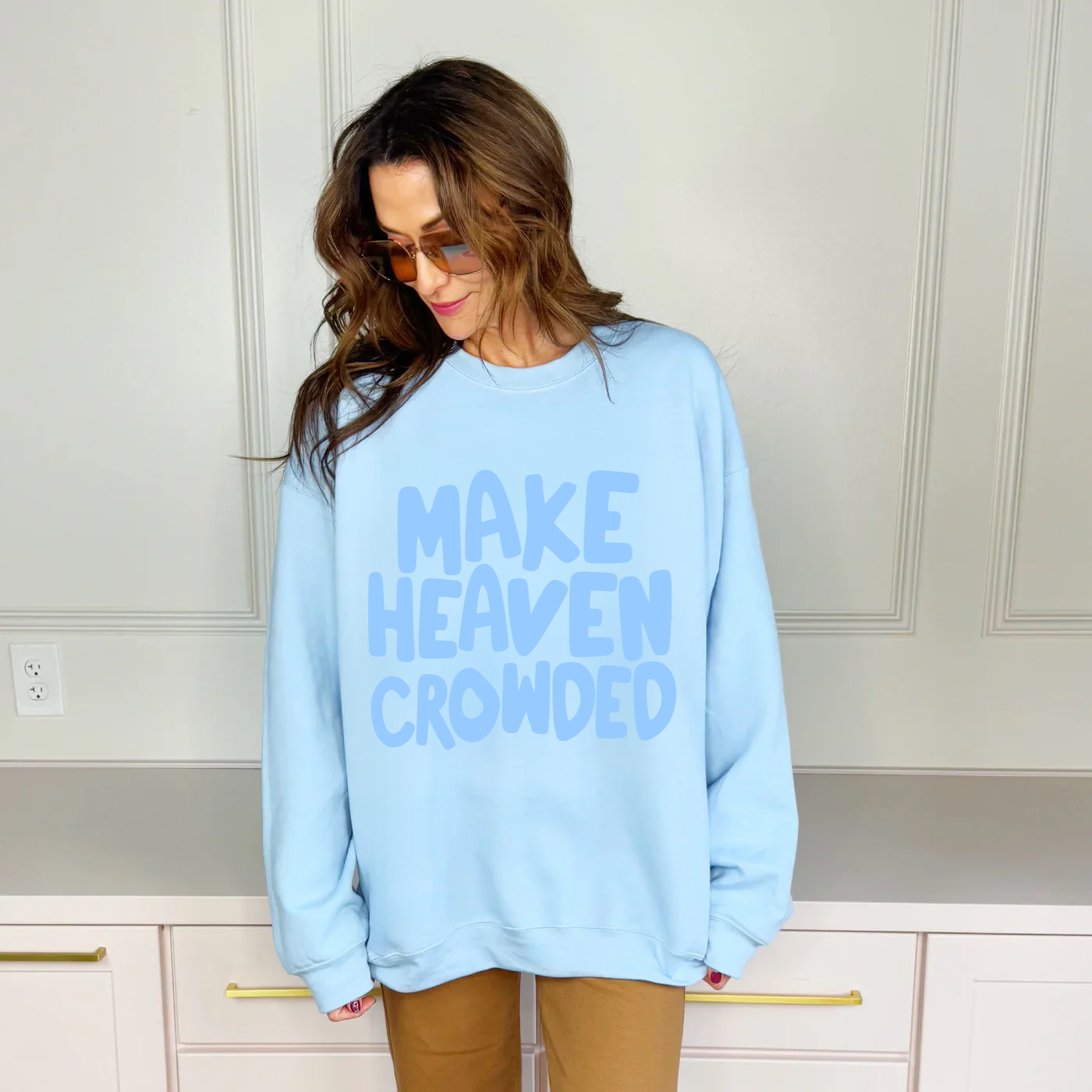 Make Heaven Crowded Puff Sweatshirt BLUE (S-2Xl)