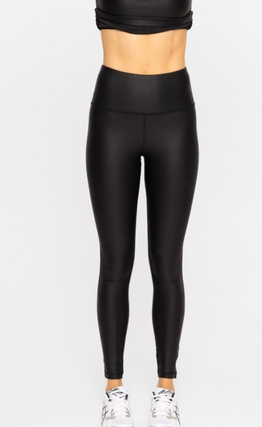 Kind Gesture Faux Leather Leggings BLACK