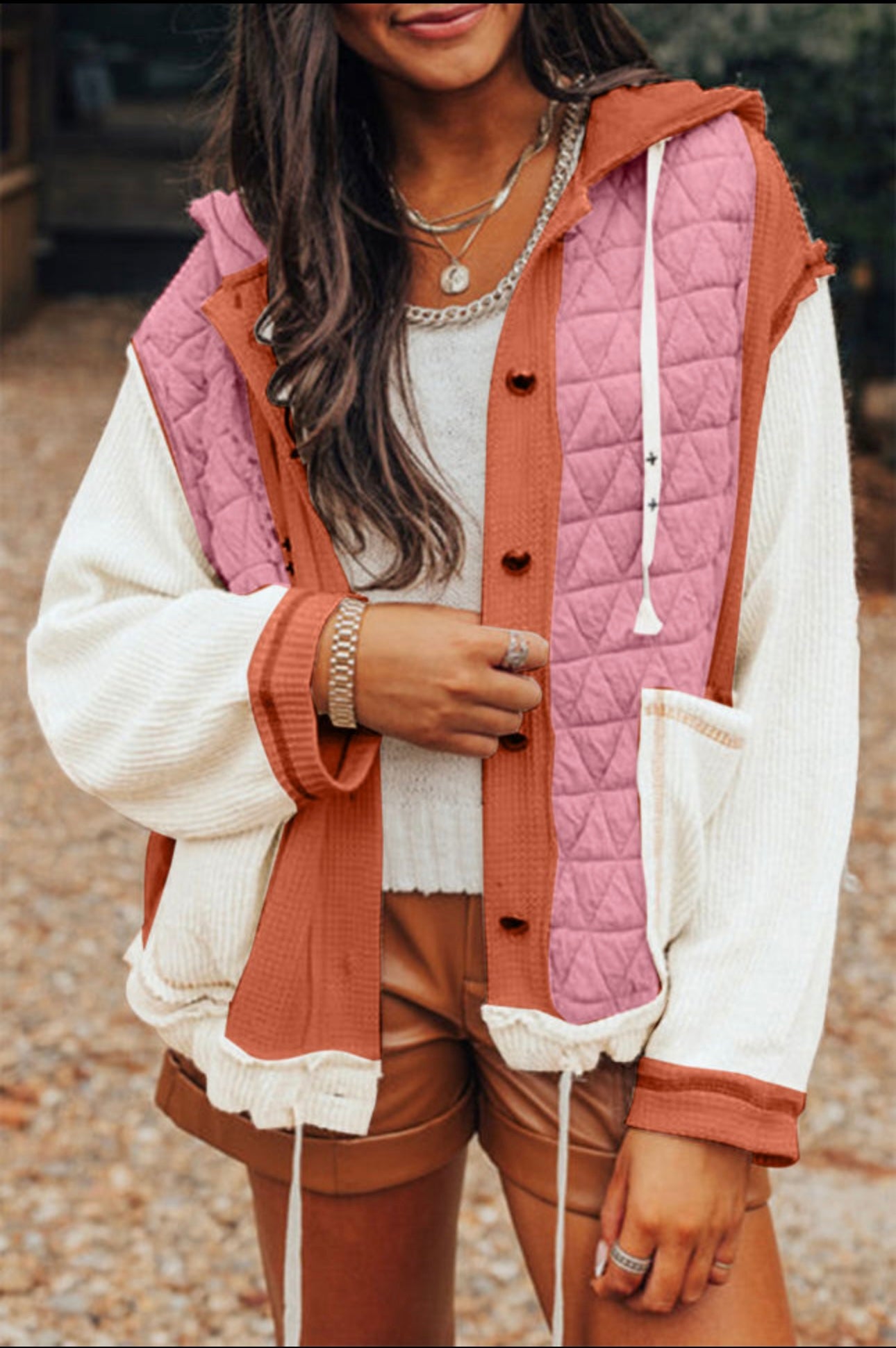 Bright Spirits Hooded Jacket CORAL