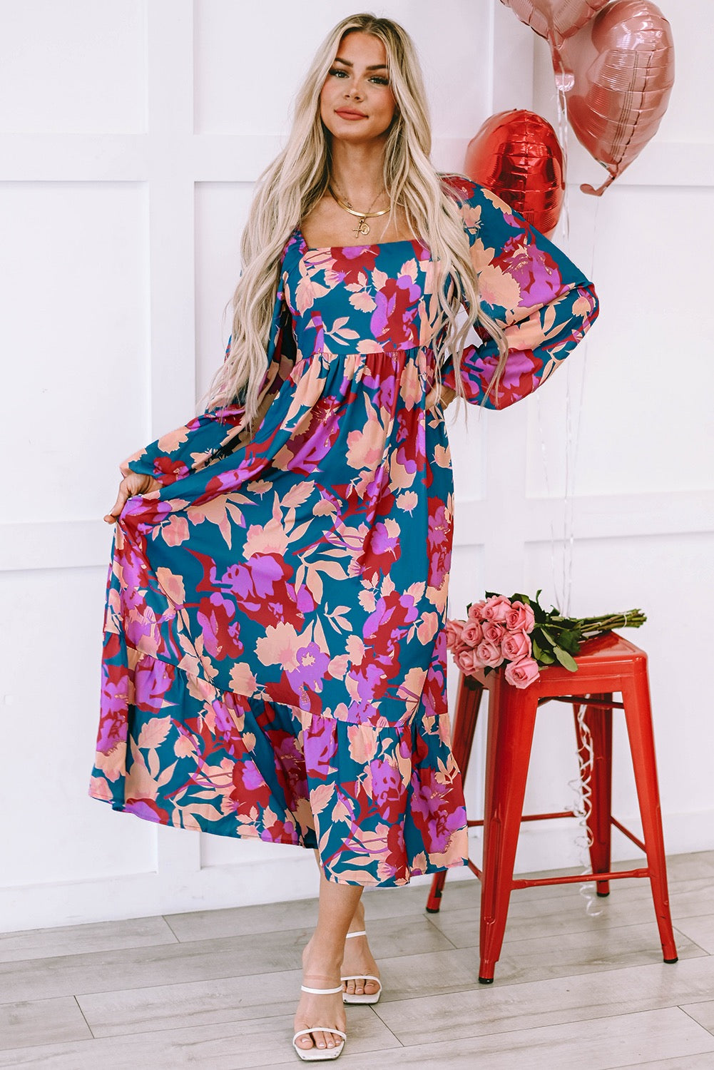 Long Way From Home Dress FLORAL PRINT (S-XL)