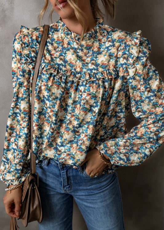 Beautiful Life Top SKY BLUE FLORAL